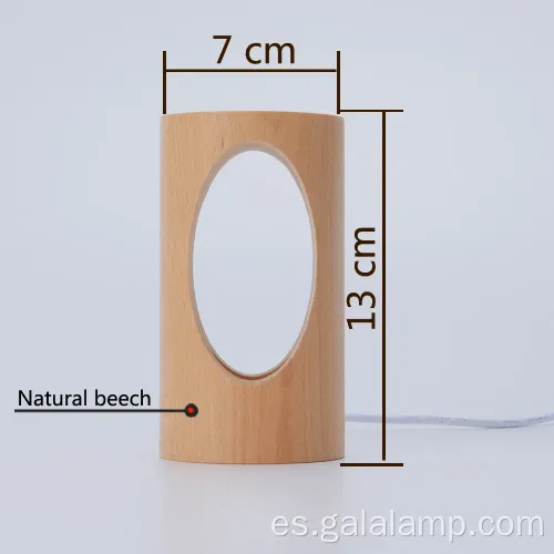 Regalo creativo de luz nocturna LED de madera maciza inteligente
